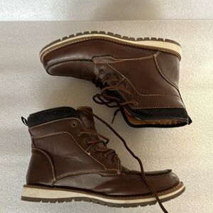 Carbon Ankle Boots 9 Men’s Brown leather look (faux) lightweight boots chukka